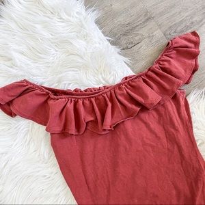 Off-the-shoulder bodysuit